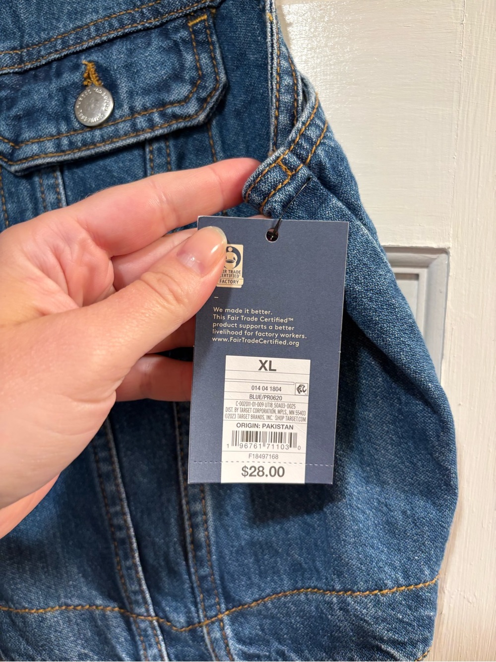 Universal Thread Blue Denim Button-Front Tank Vest - Picture 2 of 3